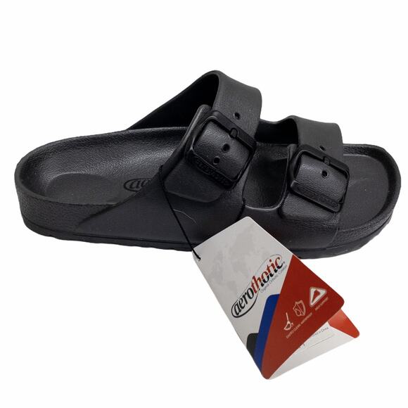 Aerothotic Aerosoft Women's Orthopedic Buckle Gray Sock Sandals size 6 - Picture 4 of 9